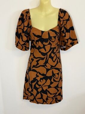 a new day Brown and Black Floral Mini Dress